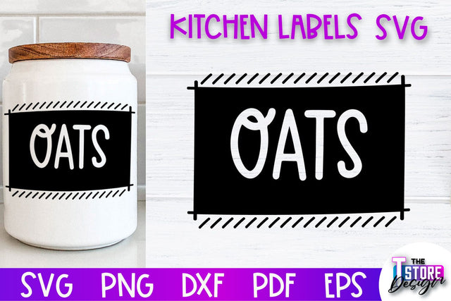 Kitchen Labels SVG Design | Home Design SVG | Jar Labels v.2 SVG The T Store Design 