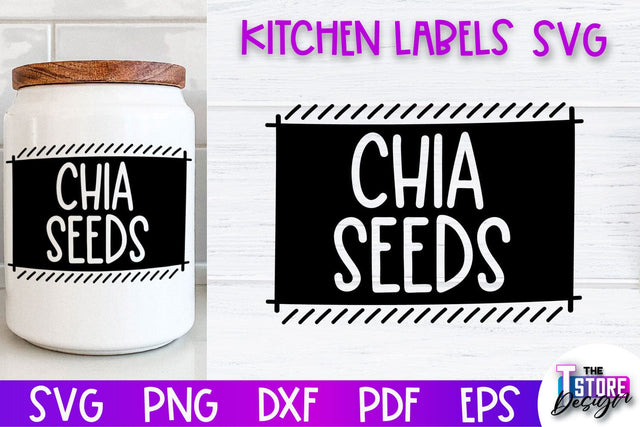 Kitchen Labels SVG Design | Home Design SVG | Jar Labels v.2 SVG The T Store Design 