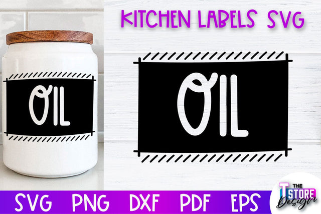 Kitchen Labels SVG Design | Home Design SVG | Jar Labels v.2 SVG The T Store Design 