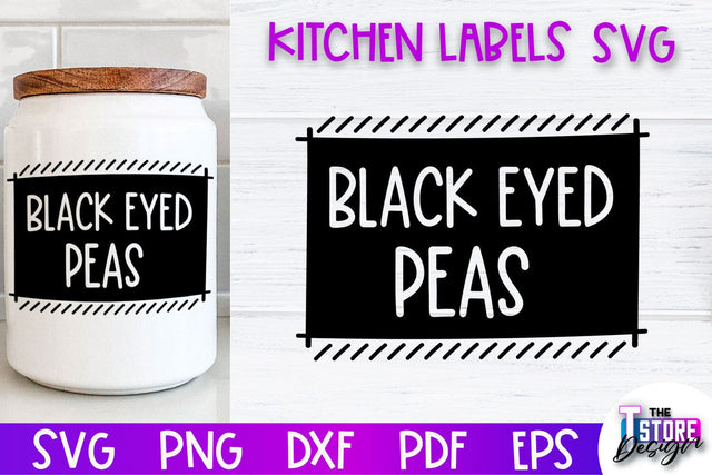 Kitchen Labels SVG Design | Home Design SVG | Jar Labels v.2 SVG The T Store Design 