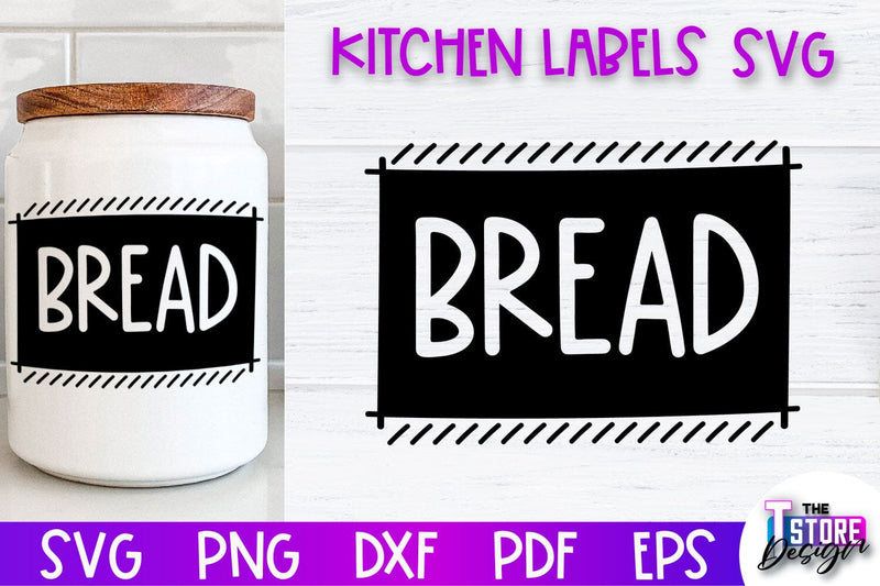 Kitchen Labels SVG Design | Home Design SVG | Jar Labels v.2 SVG The T Store Design 