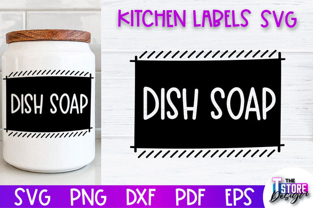 Kitchen Labels SVG Design | Home Design SVG | Jar Labels v.2 SVG The T Store Design 