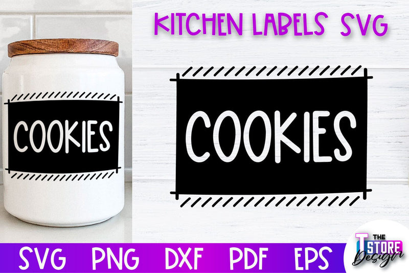 Kitchen Labels SVG Design | Home Design SVG | Jar Labels v.2 SVG The T Store Design 
