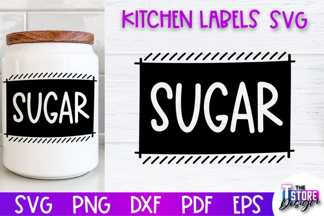 Kitchen Labels SVG Design | Home Design SVG | Jar Labels v.2 SVG The T Store Design 