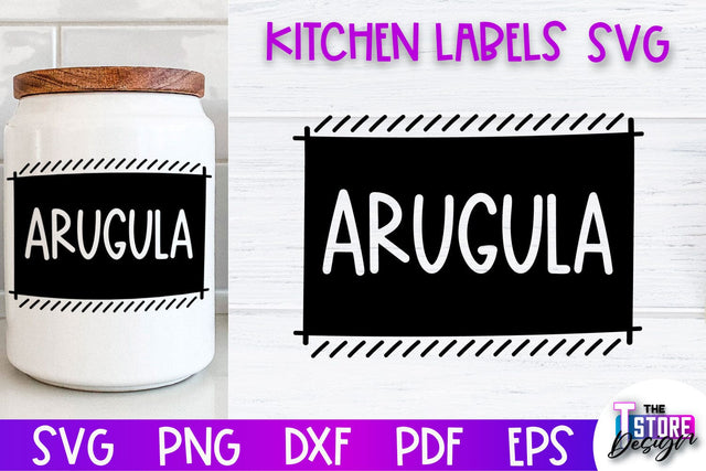 Kitchen Labels SVG Design | Home Design SVG | Jar Labels v.2 SVG The T Store Design 