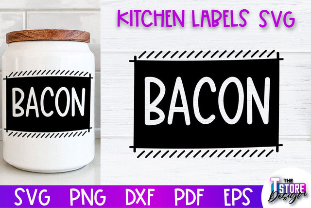 Kitchen Labels SVG Design | Home Design SVG | Jar Labels v.2 SVG The T Store Design 