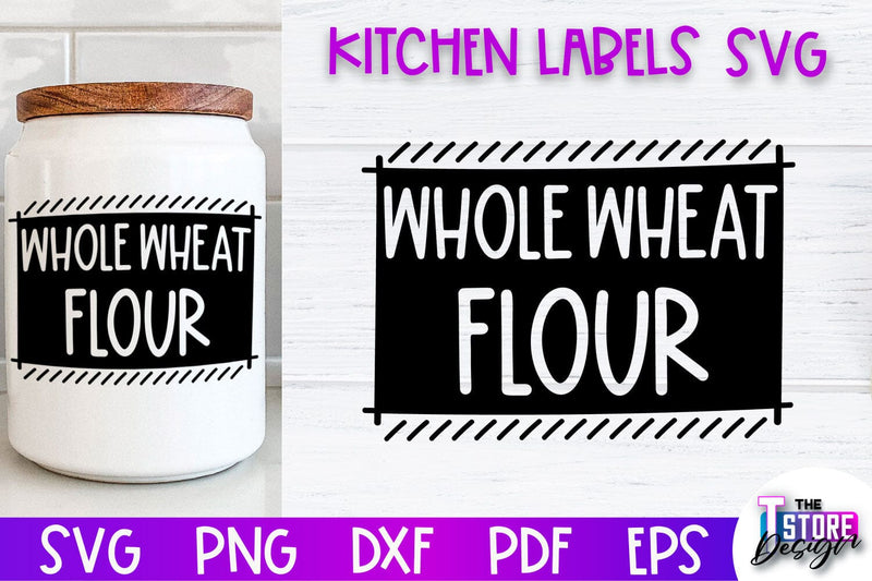 Kitchen Labels SVG Design | Home Design SVG | Jar Labels v.2 SVG The T Store Design 