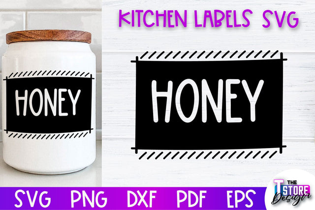 Kitchen Labels SVG Design | Home Design SVG | Jar Labels v.2 SVG The T Store Design 