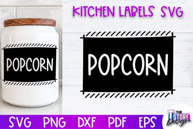 Kitchen Labels SVG Design | Home Design SVG | Jar Labels v.2 SVG The T Store Design 