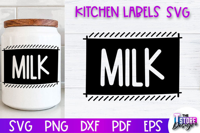 Kitchen Labels SVG Design | Home Design SVG | Jar Labels v.2 SVG The T Store Design 