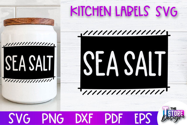 Kitchen Labels SVG Design | Home Design SVG | Jar Labels v.2 SVG The T Store Design 