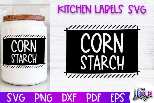 Kitchen Labels SVG Design | Home Design SVG | Jar Labels v.2 SVG The T Store Design 