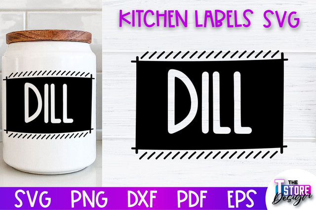 Kitchen Labels SVG Design | Home Design SVG | Jar Labels v.2 SVG The T Store Design 