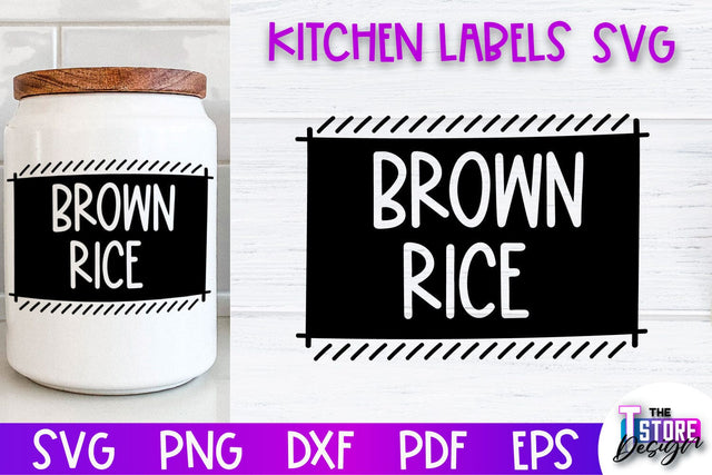 Kitchen Labels SVG Design | Home Design SVG | Jar Labels v.2 SVG The T Store Design 