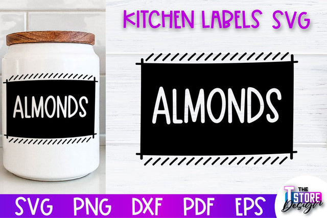 Kitchen Labels SVG Design | Home Design SVG | Jar Labels v.2 SVG The T Store Design 