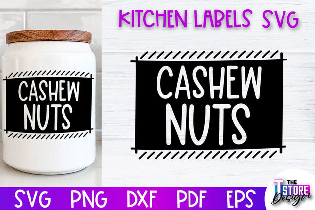 Kitchen Labels SVG Design | Home Design SVG | Jar Labels v.2 SVG The T Store Design 