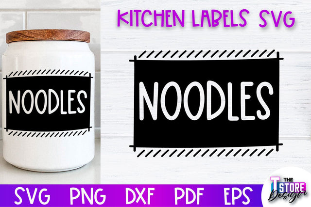 Kitchen Labels SVG Design | Home Design SVG | Jar Labels v.2 SVG The T Store Design 