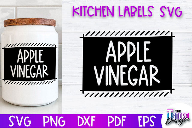 Kitchen Labels SVG Design | Home Design SVG | Jar Labels v.2 SVG The T Store Design 