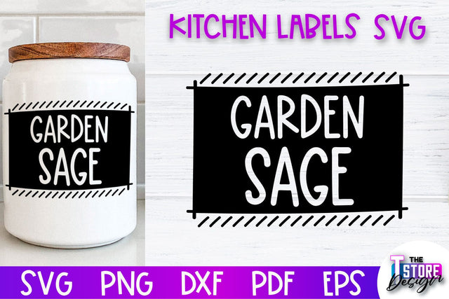 Kitchen Labels SVG Design | Home Design SVG | Jar Labels v.2 SVG The T Store Design 