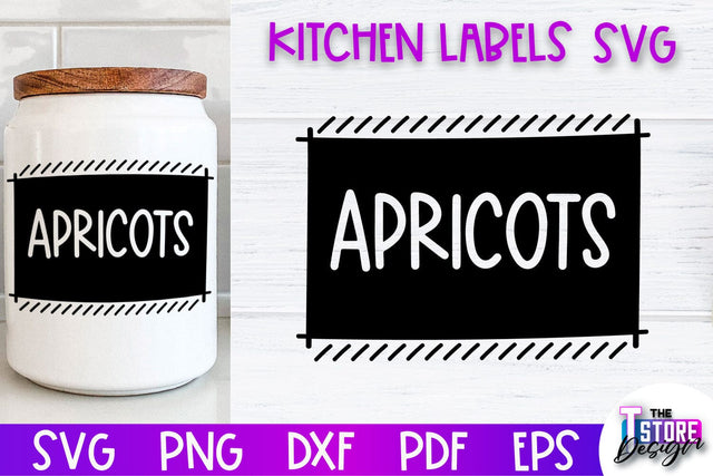 Kitchen Labels SVG Design | Home Design SVG | Jar Labels v.2 SVG The T Store Design 