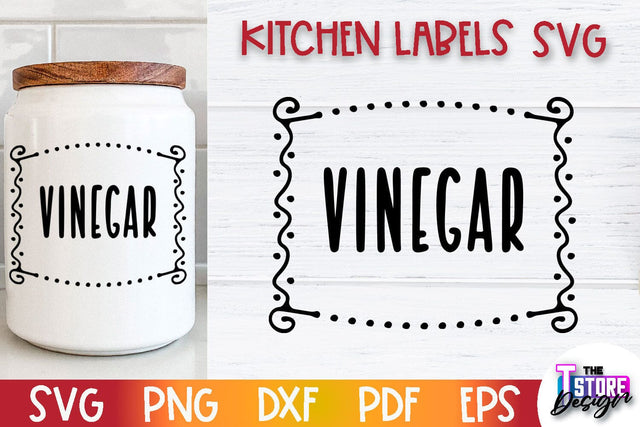 Kitchen Labels SVG Design | Home Design SVG | Jar Labels v.3 SVG The T Store Design 