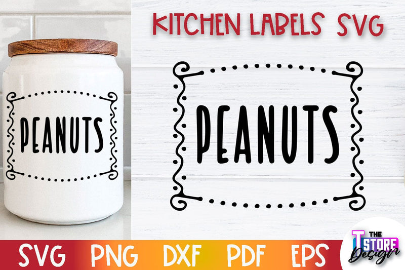 Kitchen Labels SVG Design | Home Design SVG | Jar Labels v.3 SVG The T Store Design 