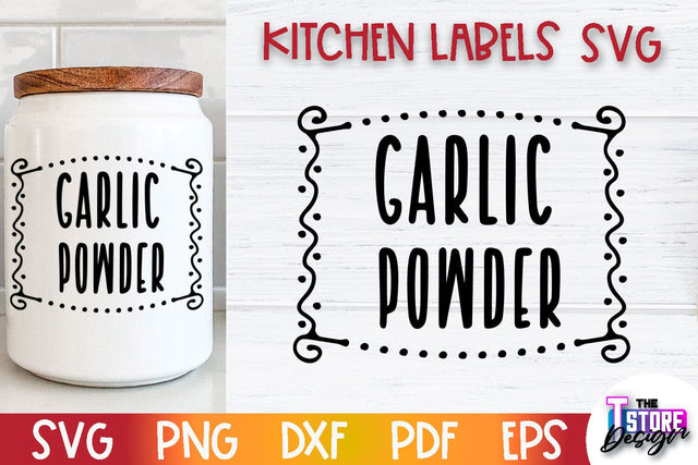 Kitchen Labels SVG Design | Home Design SVG | Jar Labels v.3 SVG The T Store Design 