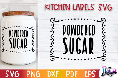 Kitchen Labels SVG Design | Home Design SVG | Jar Labels v.3 SVG The T Store Design 