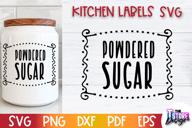 Kitchen Labels SVG Design | Home Design SVG | Jar Labels v.3 SVG The T Store Design 
