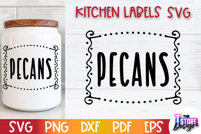 Kitchen Labels SVG Design | Home Design SVG | Jar Labels v.3 SVG The T Store Design 