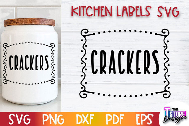 Kitchen Labels SVG Design | Home Design SVG | Jar Labels v.3 SVG The T Store Design 