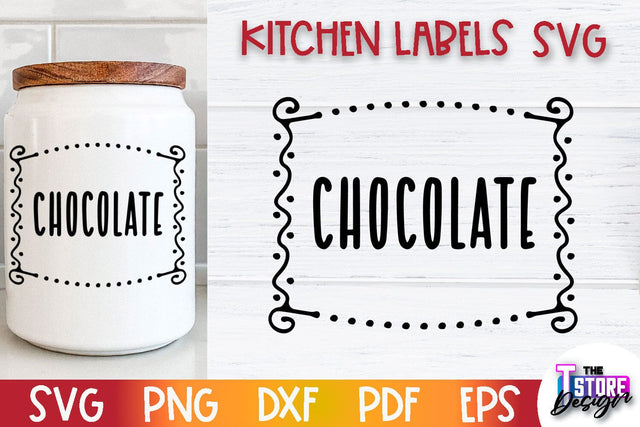 Kitchen Labels SVG Design | Home Design SVG | Jar Labels v.3 SVG The T Store Design 