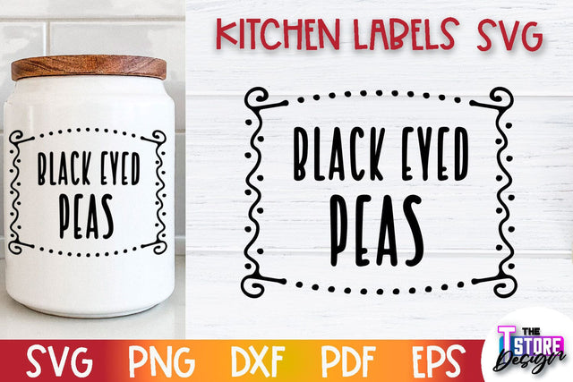 Kitchen Labels SVG Design | Home Design SVG | Jar Labels v.3 SVG The T Store Design 