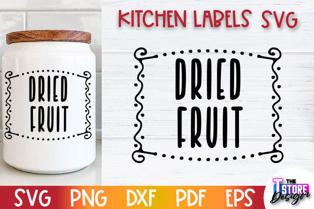 Kitchen Labels SVG Design | Home Design SVG | Jar Labels v.3 SVG The T Store Design 