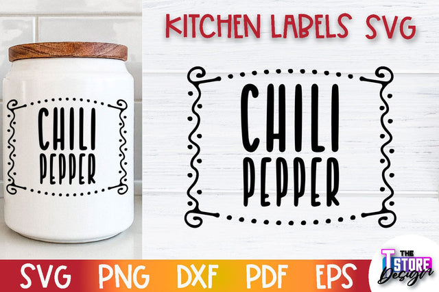 Kitchen Labels SVG Design | Home Design SVG | Jar Labels v.3 SVG The T Store Design 
