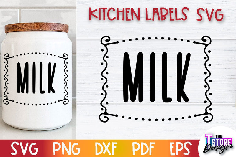 Kitchen Labels SVG Design | Home Design SVG | Jar Labels v.3 SVG The T Store Design 