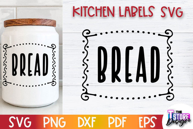 Kitchen Labels SVG Design | Home Design SVG | Jar Labels v.3 SVG The T Store Design 