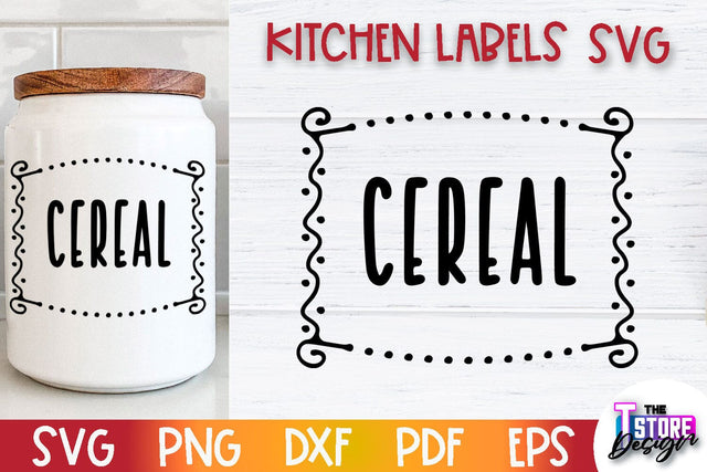 Kitchen Labels SVG Design | Home Design SVG | Jar Labels v.3 SVG The T Store Design 