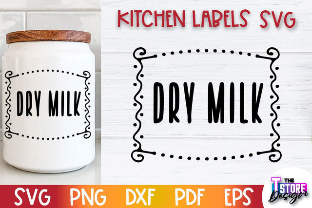 Kitchen Labels SVG Design | Home Design SVG | Jar Labels v.3 SVG The T Store Design 