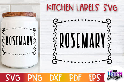 Kitchen Labels SVG Design | Home Design SVG | Jar Labels v.3 SVG The T Store Design 