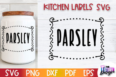 Kitchen Labels SVG Design | Home Design SVG | Jar Labels v.3 SVG The T Store Design 