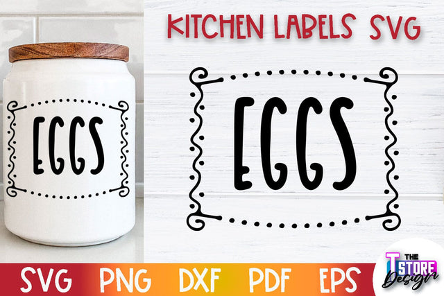 Kitchen Labels SVG Design | Home Design SVG | Jar Labels v.3 SVG The T Store Design 