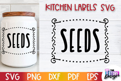 Kitchen Labels SVG Design | Home Design SVG | Jar Labels v.3 SVG The T Store Design 