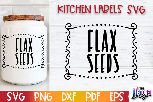 Kitchen Labels SVG Design | Home Design SVG | Jar Labels v.3 SVG The T Store Design 