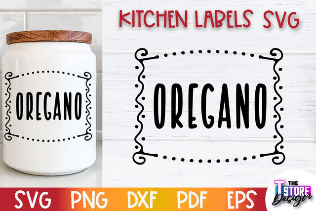Kitchen Labels SVG Design | Home Design SVG | Jar Labels v.3 SVG The T Store Design 