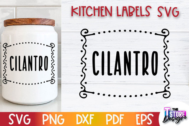 Kitchen Labels SVG Design | Home Design SVG | Jar Labels v.3 SVG The T Store Design 