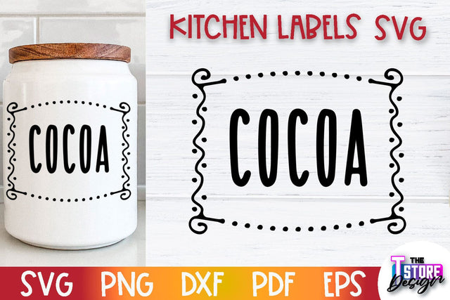 Kitchen Labels SVG Design | Home Design SVG | Jar Labels v.3 SVG The T Store Design 
