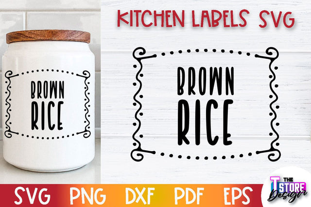Kitchen Labels SVG Design | Home Design SVG | Jar Labels v.3 SVG The T Store Design 
