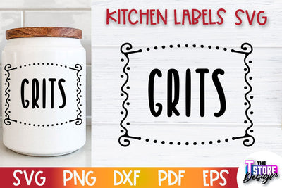 Kitchen Labels SVG Design | Home Design SVG | Jar Labels v.3 SVG The T Store Design 