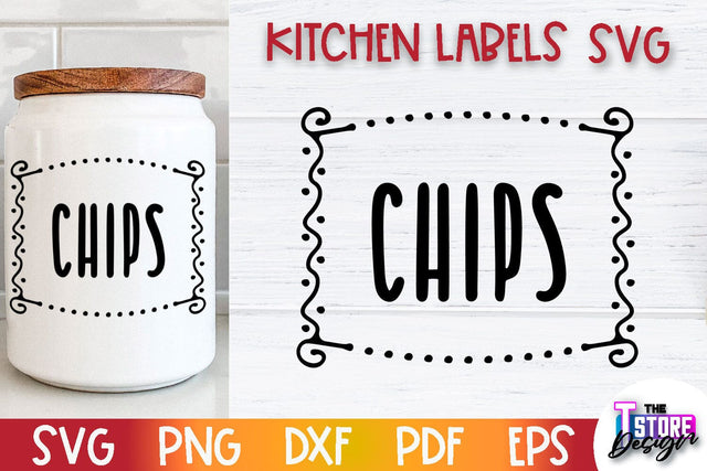 Kitchen Labels SVG Design | Home Design SVG | Jar Labels v.3 SVG The T Store Design 
